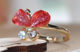 韩版时尚淑女闪钻蝴蝶耳环 厂家直销，精致与优雅的完美结合